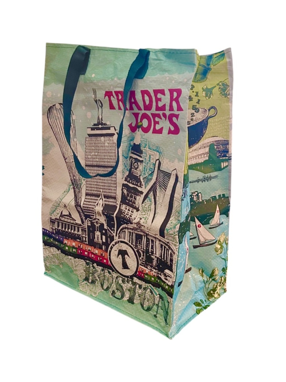 Trader Joe's Boston Landmarks Reusable Shopping Tote Bag